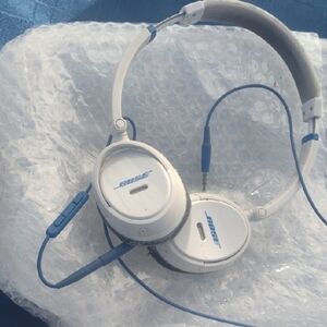 - Bose White and Blue On Ear Headphones